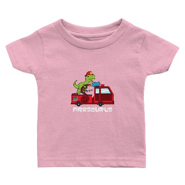 Discover Firesauraus T-Rex Firefighter Baby T-shirts
