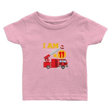 Discover Firefighter Car 11 Birthday Im 11 Baby T-shirts