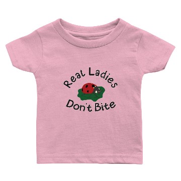 Discover Real Ladies Don't Bite - Ladybug On Leaf Baby T-shirts