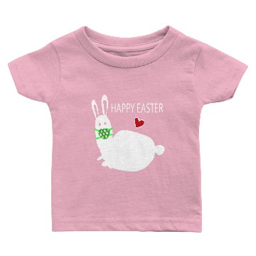 Discover Happy Easter Funny White Rabbit Bunny Baby T-shirts