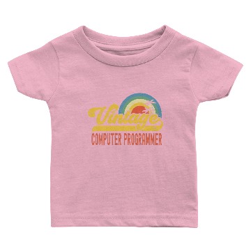 Discover Computer Programmer Vintage Sunset Profession Baby T-shirts