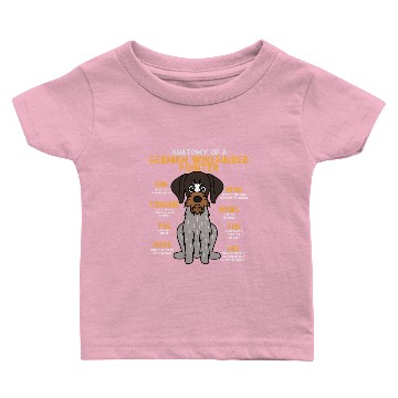 Discover German Wirehaired Pointer Anatomy Funny Dog Mom Baby T-shirts