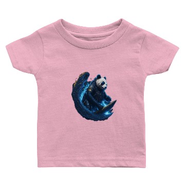 Discover Surfing Space Panda - Cool Design with Sunglasses Baby T-shirts