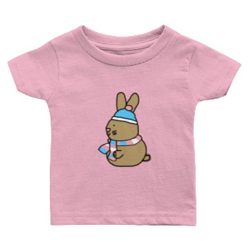 Discover Cute Easter Bunny and Transgender Pride Flag Hat Baby T-shirts
