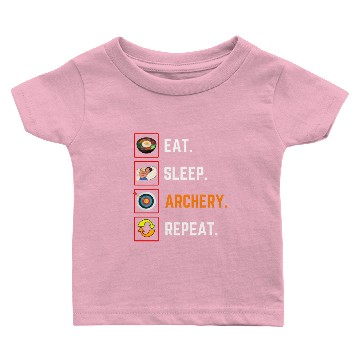 Discover Funny Eat Sleep archery Repeat Gift Baby T-shirts