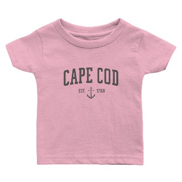 Discover Cape Cod Massachusetts 1788 Nautical Look Baby T-shirts