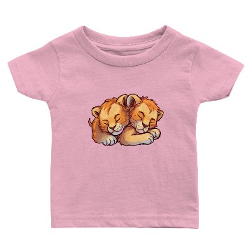 Discover Sleeping Lion Cubs Baby T-shirts