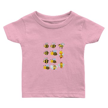 Discover bee, bees, cute, nature, save the bees, yellow Baby T-shirts