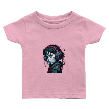 Discover sad kid listen to music Baby T-shirts
