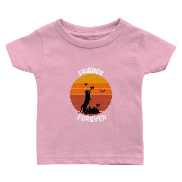 Discover Cat sunset - funny cat friends forever Baby T-shirts
