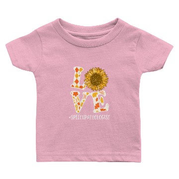 Discover Speech Pathologist Love Autumn Fall Sunflower Baby T-shirts