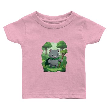 Discover Wombat Hero - Green Cape Wombat Baby T-shirts
