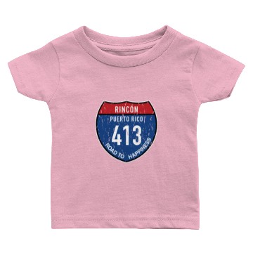 Discover Rincón Puerto Rico Road To Happiness 413 Baseball Jerseys Baby T-shirts