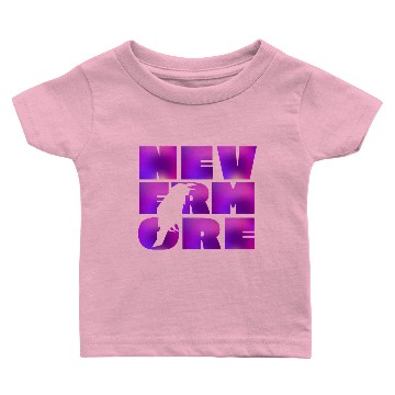 Discover NEVERMORE in large psychedelic purple block Baby T-shirts