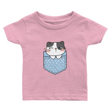 Discover Cute Cat in Pocket Baby T-shirts