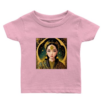 Discover Retro Java Beautiful Girl in Java Batik Baby T-shirts