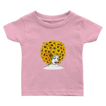 Discover Sunflower Afro Black Queen African American Baby T-shirts