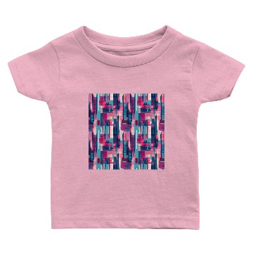 Discover Modern Geometric Dance in Pink, Blue, and Violet Baby T-shirts