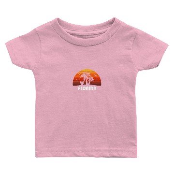 Discover Retro Florida Sunset Cool Vintage Vacation Baby T-shirts