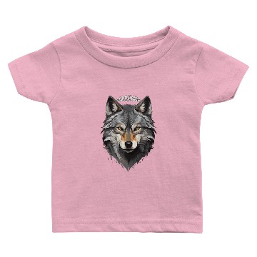Discover Wolf face Baby T-shirts Design