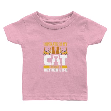 Discover Forklift Operator Forklifter Cat Baby T-shirts