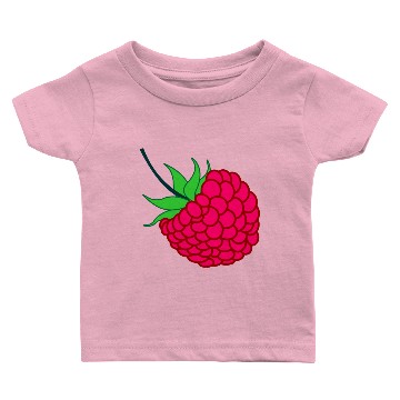 Discover Raspberry red with green leaves Baby T-shirts
