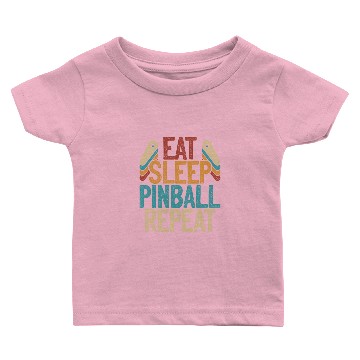 Discover Eat Sleep Pinball Repeat Baby T-shirts