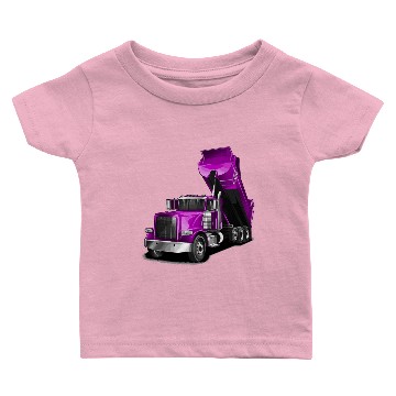 Discover Dump Truck Purple Baby T-shirts