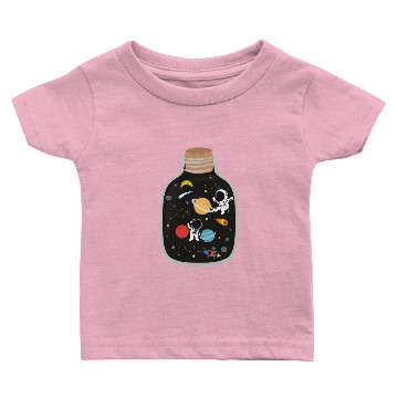 Discover Space In A Bottle Funny Astronauts Baby T-shirts