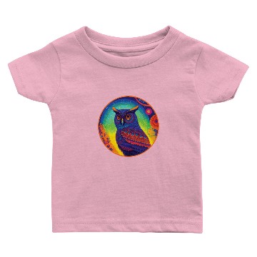 Discover Psychedelic Blue Owl Baby T-shirts
