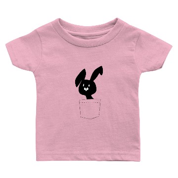 Discover Cute Black Easter Bunny And Pocket Baby T-shirts