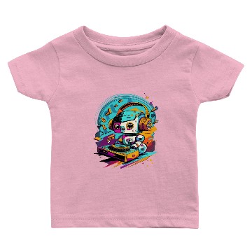 Discover DJ Robot Mix Music Baby T-shirts