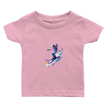 Discover Skiing Ski Snow Mountain Skier Winter Baby T-shirts