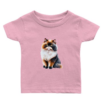 Discover Persian Cat - Black, White, and Orange Baby T-shirts