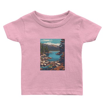Discover Lake Tahoe California Baby T-shirts, Lake Tahoe Baby T-shirts, L