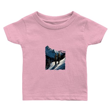 Discover Skiing Ski Snow Mountain Skier Couples Baby T-shirts