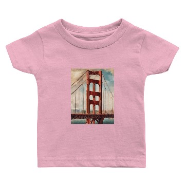 Discover Golden Gate Bridge California Baby T-shirts, Golden Stat