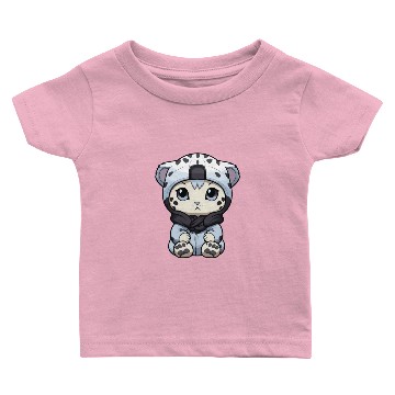 Discover Snow leopard winter leopard comic Baby T-shirts