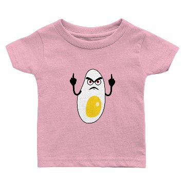 Discover Eggs Grumpy Fried Egg Baby T-shirts
