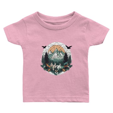 Discover Geoforest Tapestry Baby T-shirts
