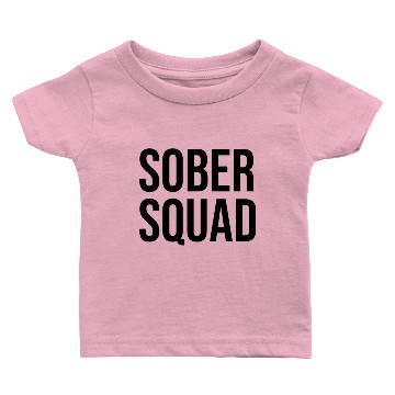 Discover Sober Squad black lettering solid Baby T-shirts