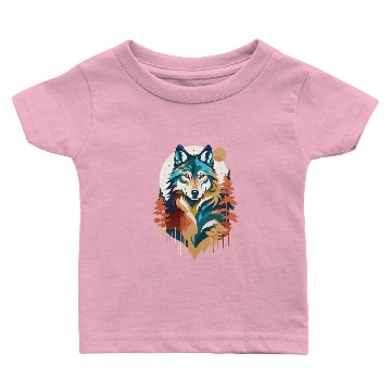 Discover Wolf Baby T-shirts Wednesday - Fall Pastel Wolf