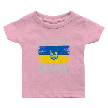 Discover I Stand With Ukraine Ukrainian Flag Baby T-shirts