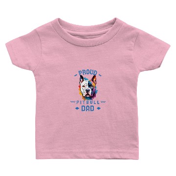 Discover Proud pitbull dad dog lover gift Baby T-shirts