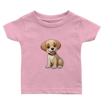 Discover Beaming Beige Puppy Baby T-shirts