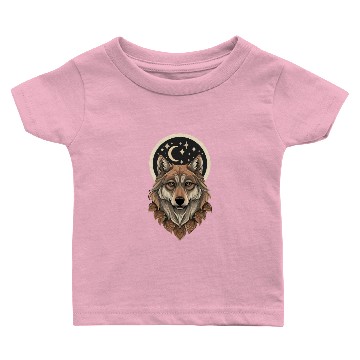 Discover Wolf Moon Stars Design Baby T-shirts
