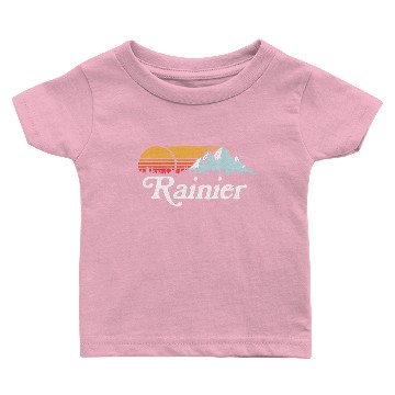 Discover Mount Rainier Mountains Sun Baby T-shirts