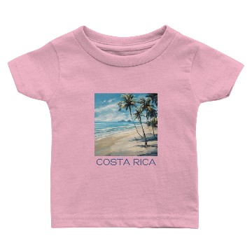 Discover Costa Rica Palm Tree Beach Baby T-shirts