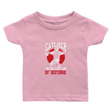 Discover Backstop Funny Baseball Catcher Baby T-shirts