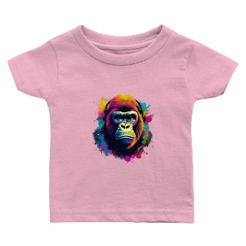 Discover Gorilla headphone Baby T-shirts